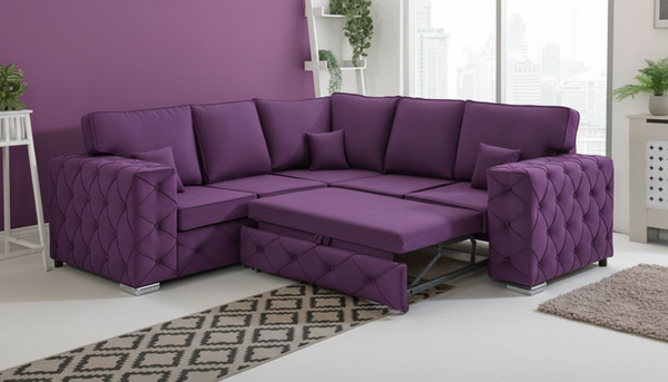 Milton Corner Sofa Bed High Back