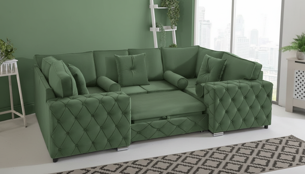 Milton U-Shape 6-Seater Sofa Bed